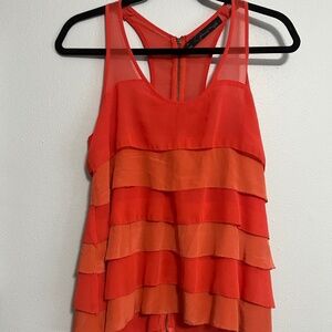 Patterson J Kincaid Originals Orange flowy tank XS
